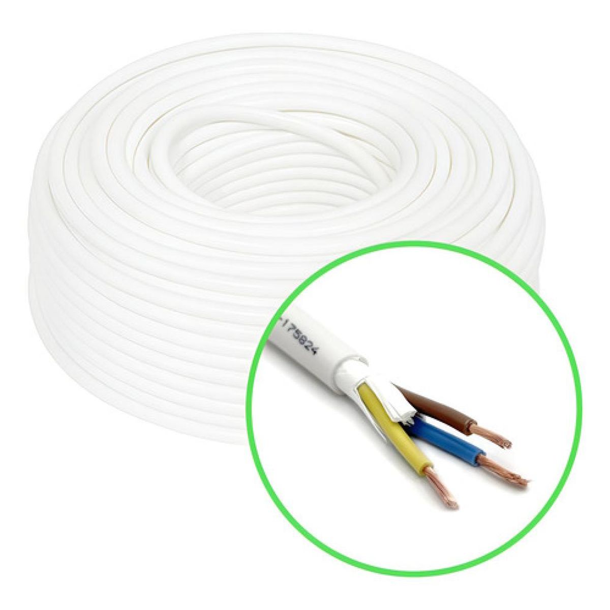 Cordón Eléctrico Veltrox Flexible 3x250mm2 50m Blanco Sec Blanco, marca GENERICO - Foto Principal