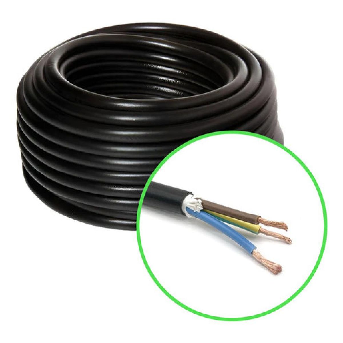 GENERICO - Cordón Eléctrico Veltrox Flexible 3x150mm2 10m Negro Sec Negro