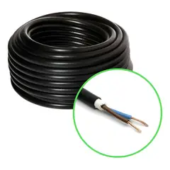GENERICO - Cordón Eléctrico Veltrox Flexible 2x075mm2 10m Negro Sec Negro