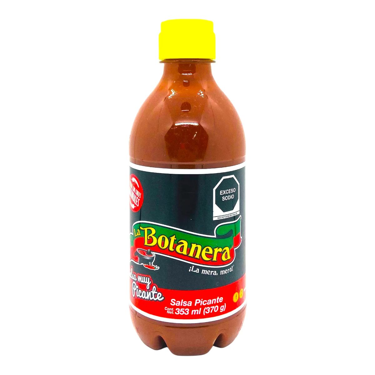 GENERICO - Salsa Muy Picante Etiqueta Negra La Botanera 370 g Kiosclub
