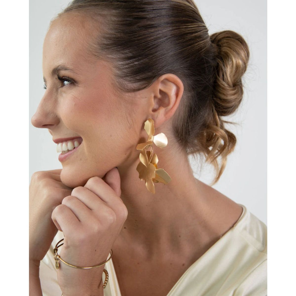 MI PLACARD - Aros Poppy Flor Dorado