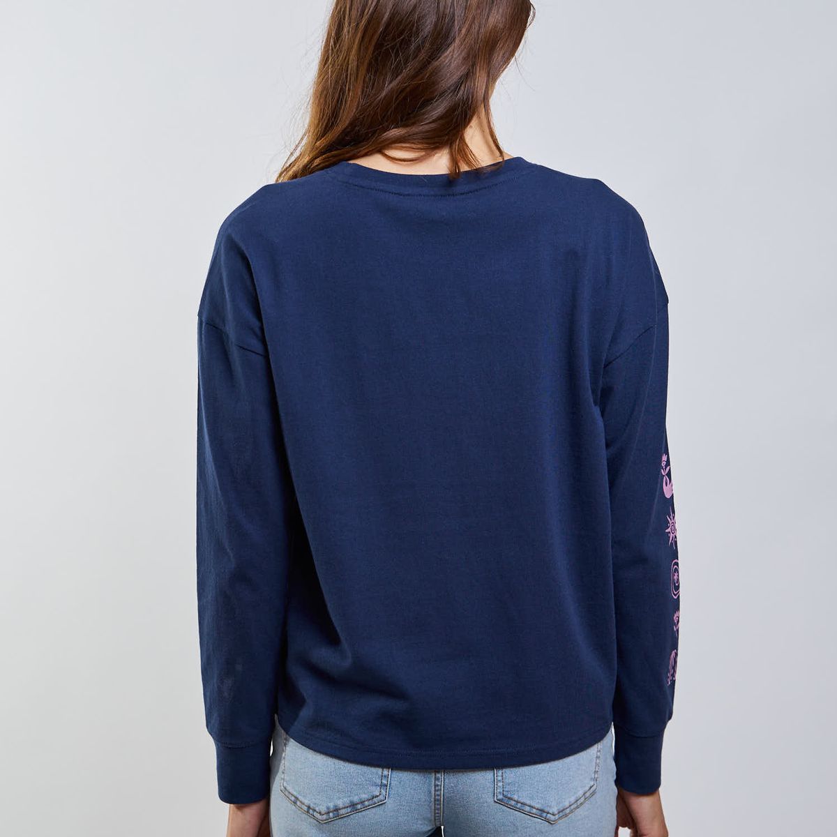 MAUI AND SONS - Polera ML Islandia Azul Mujer Maui And Sons