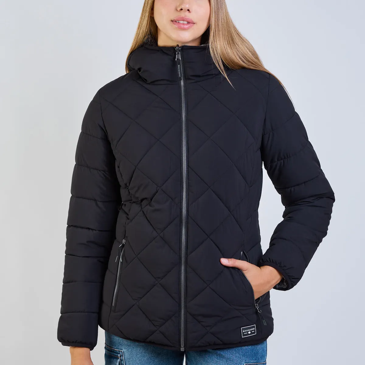 MAUI AND SONS - Parka Reversible Pale Peach Negro Mujer Maui And Sons