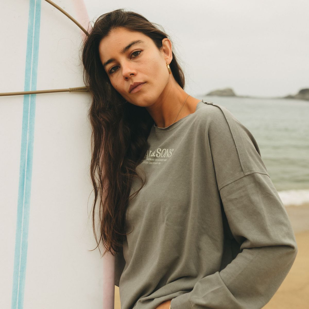 MAUI AND SONS - Polera ML Gorgoña Verde Mujer Maui And Sons