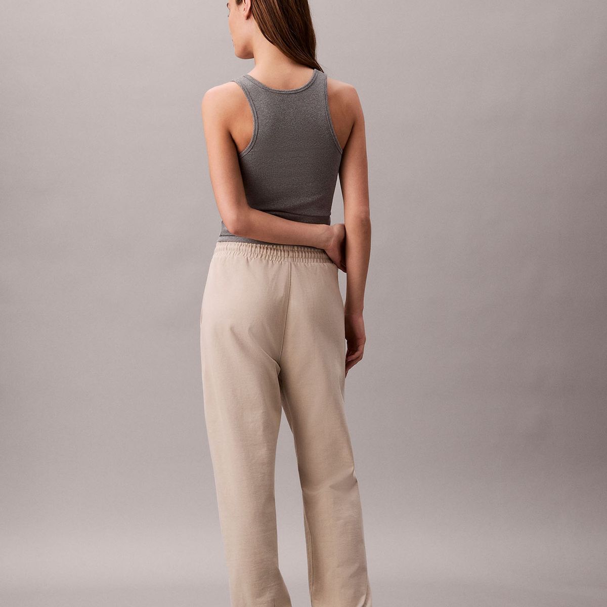 CALVIN KLEIN - Pantalón De Chándal Holgado Beige Calvin Klein