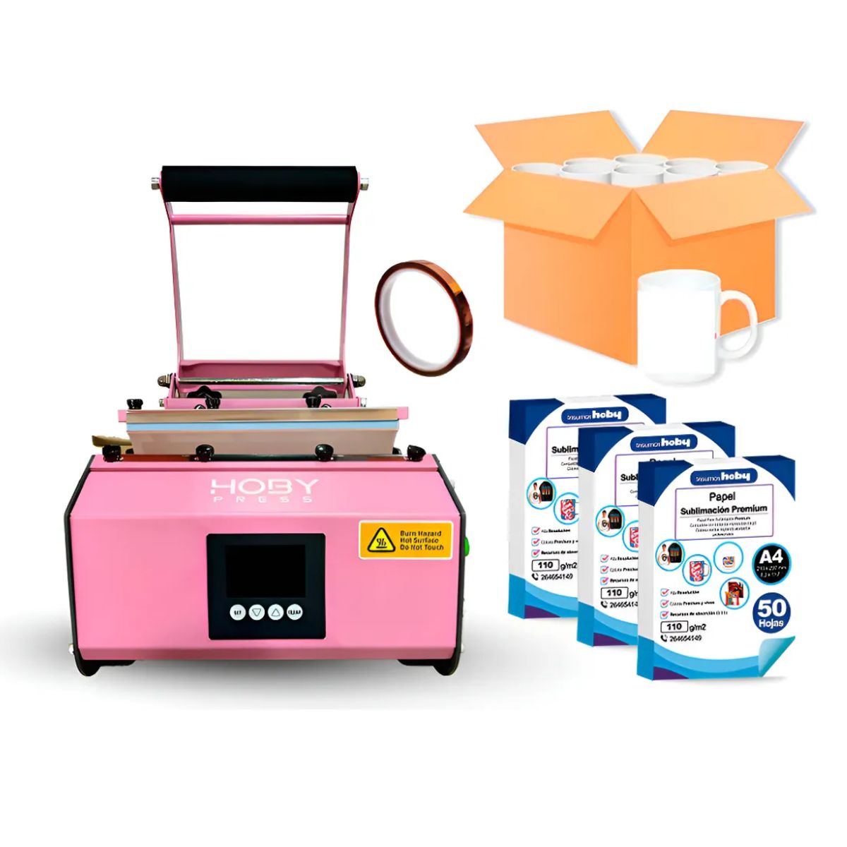 GENERICO - Sublimadora De Tazones Doble Termos Botellas Tazas Hoby I09