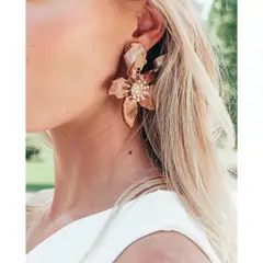 MI PLACARD - AROS MAXI FLOR Y BRILLOS COBRE