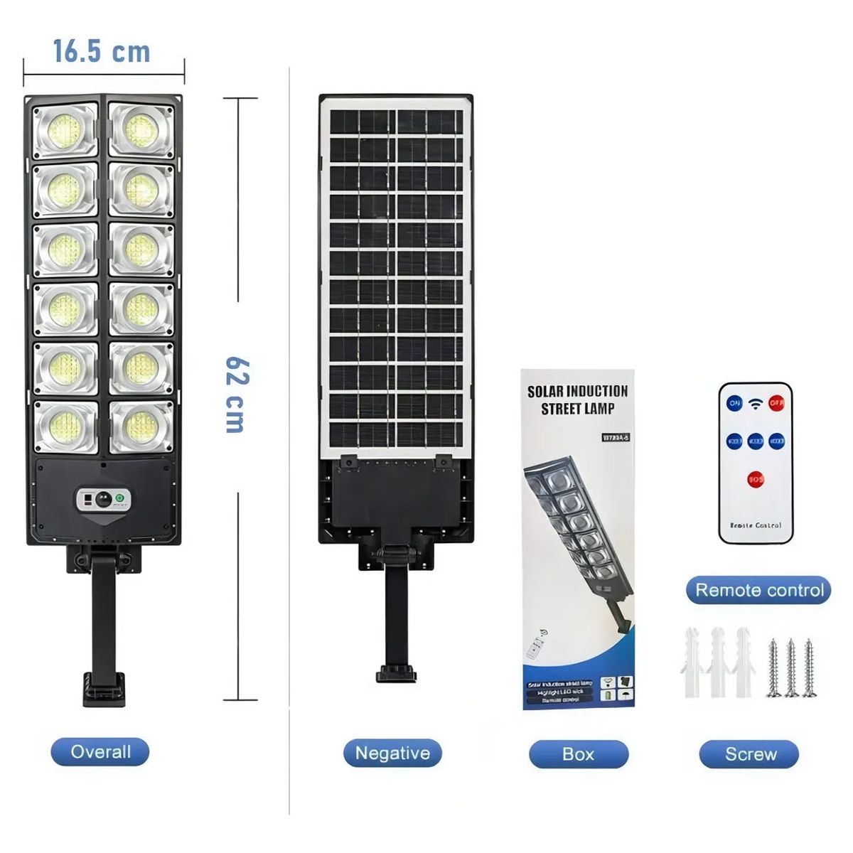 GENERICO - Reflector LED solar 400W mangocargo exterior con sensor de movimiento y control remoto