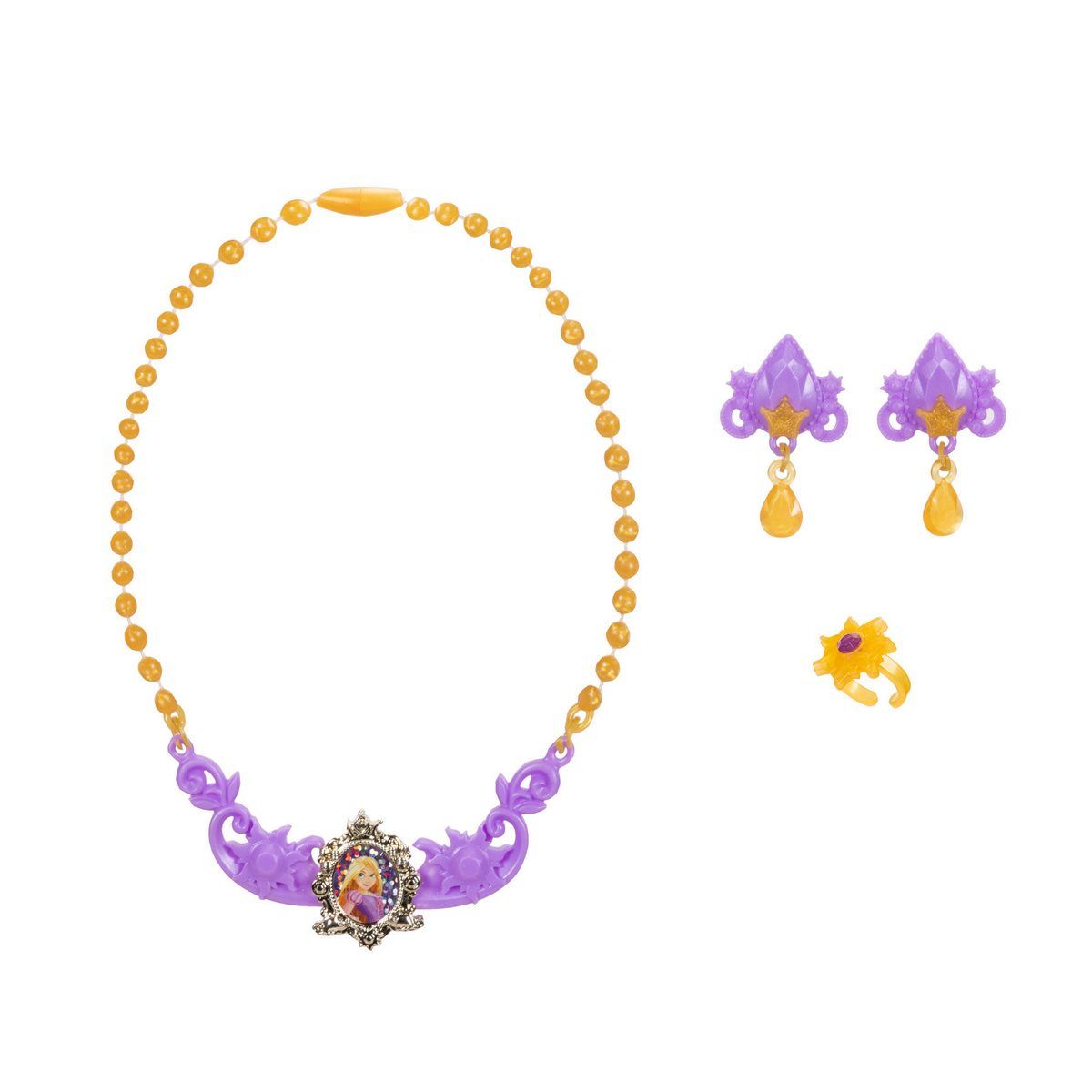 DISNEY - Set De Collar Y Aros Princesas De Disney - Rapunzel