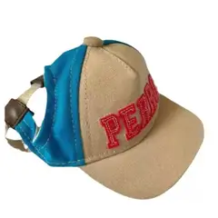 SUKEA - Gorro Protección Solar Ajustable Sombrero Para Perro Gato Celeste L