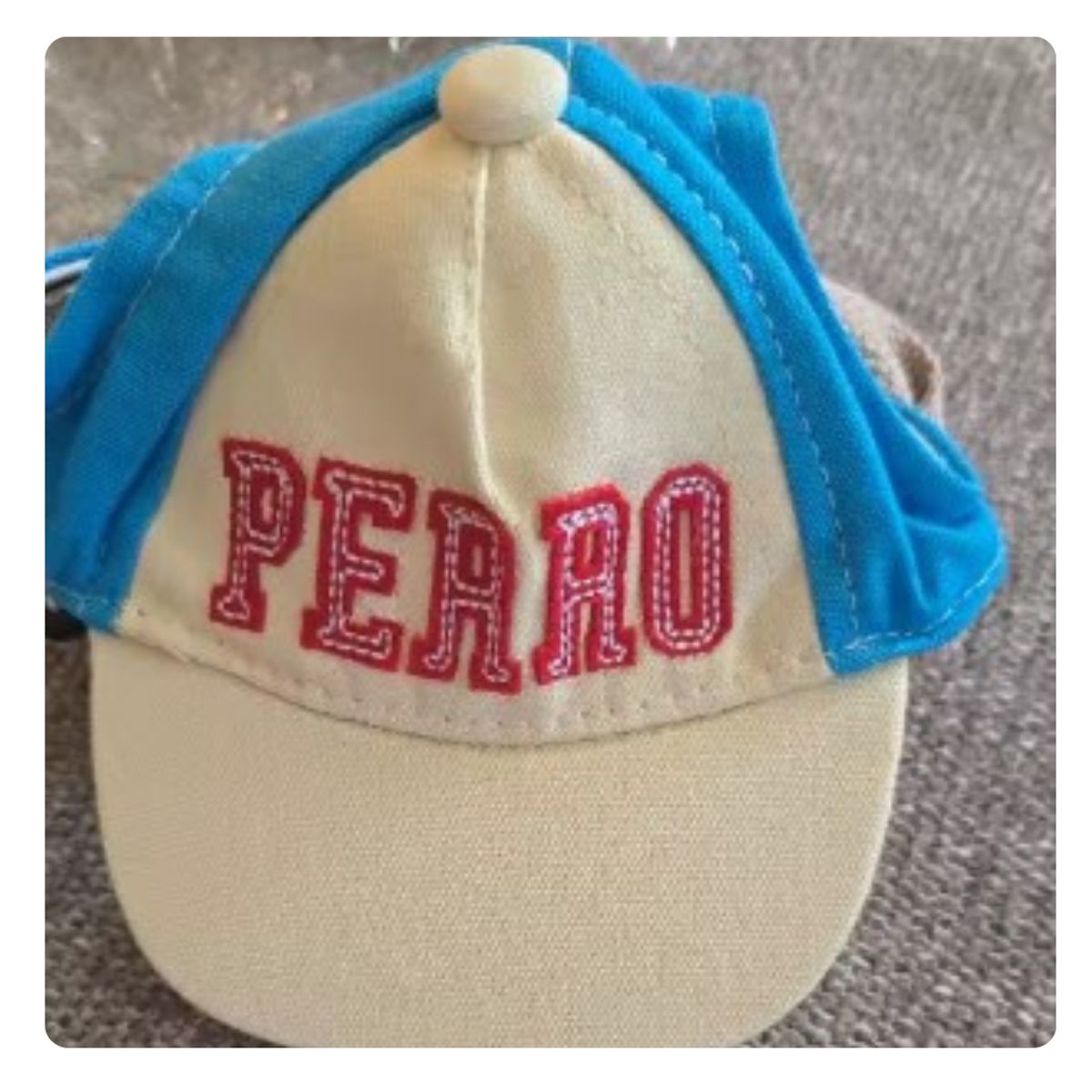SUKEA - Gorro Protección Solar Ajustable Sombrero Para Perro Gato Celeste L