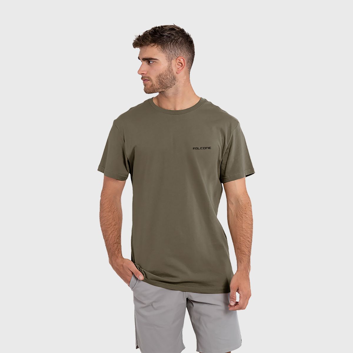 FALCONE - Polera Orgánica Classic Logo V2 Hombre Falcone