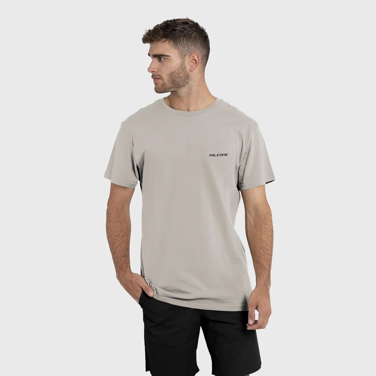 FALCONE - Polera Orgánica Classic Logo V2 Hombre Falcone