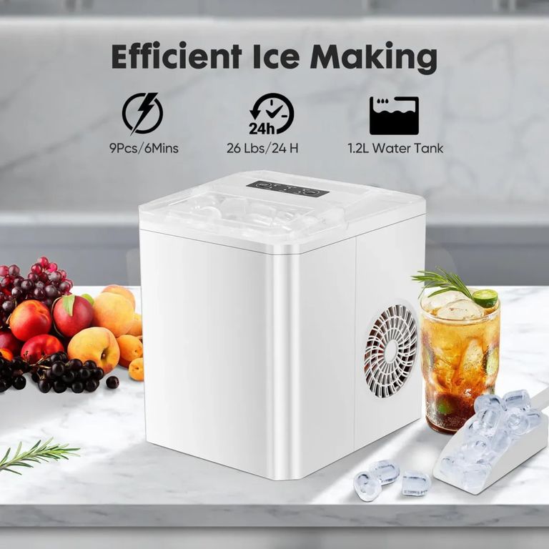 MOVI Máquina para Hacer Hielo Rápida 9 Cubos en 8 Minutos