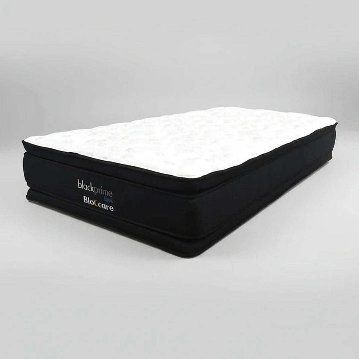 BLOCCARE - Cama Baul 1.5 Plaza L190  cm + Colchon Black Prime - Modelo Dos / Rueda Pyton(Beige)