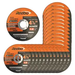 GENERICO - Pack 25und Disco Corte 4 1/2 X 1.0mm Redbo