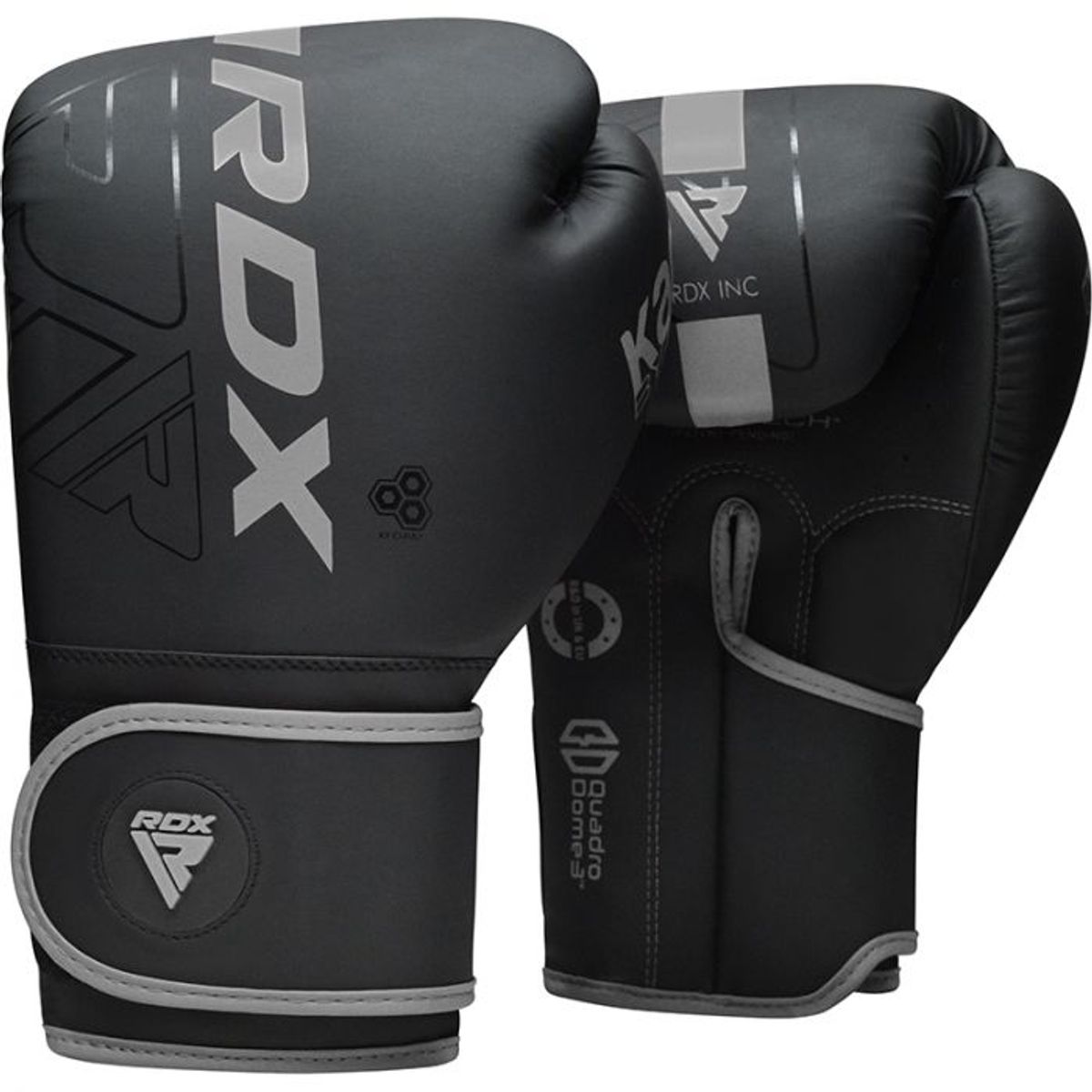 RDX - Guante de Boxeo F6 Negro-Gris 14oz