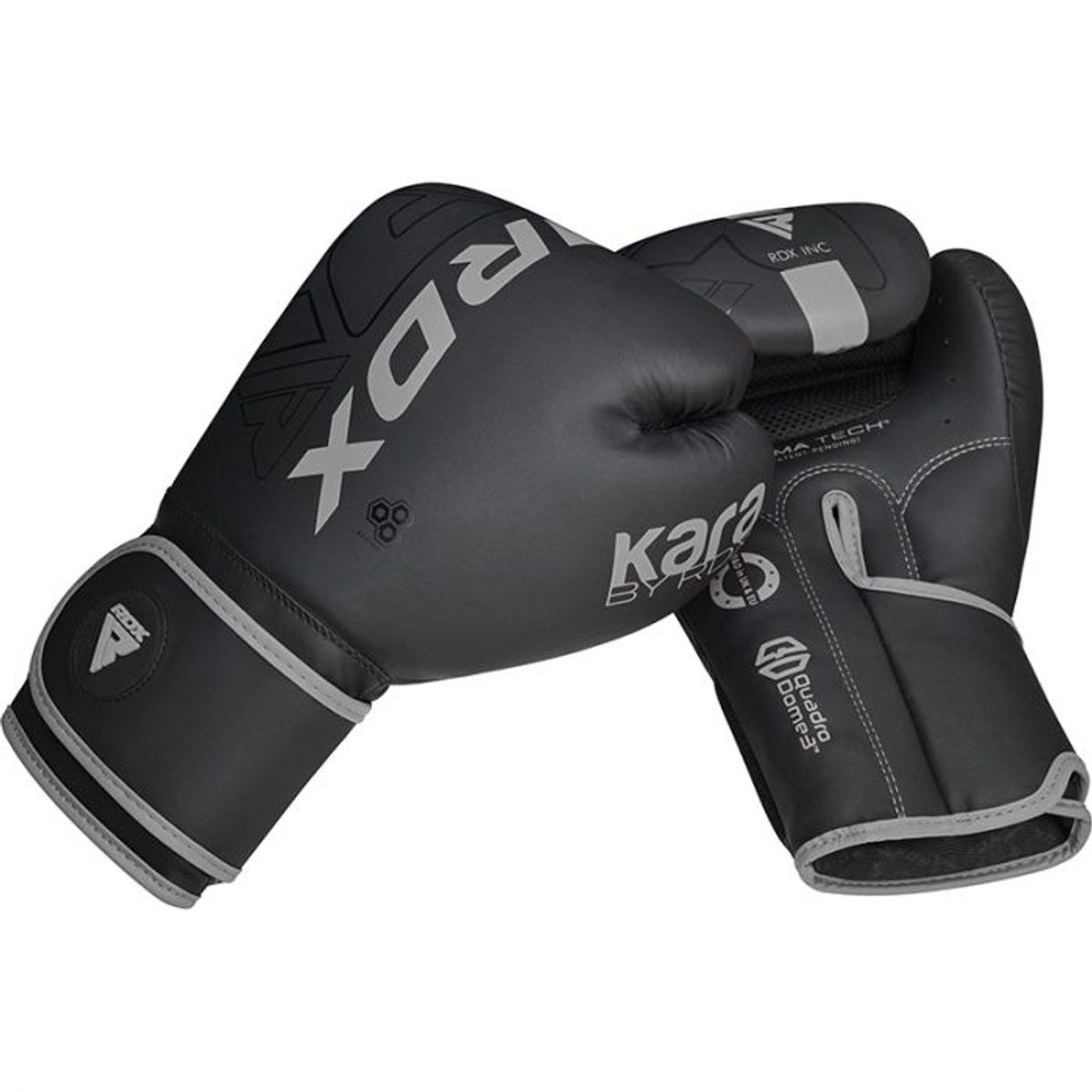 RDX - Guante de Boxeo F6 Negro-Gris 14oz