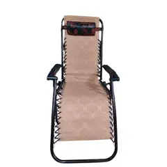GENERICO - Silla Beige Reposadera de exterior Playera Camping Piscina Silla Larga Con almohada