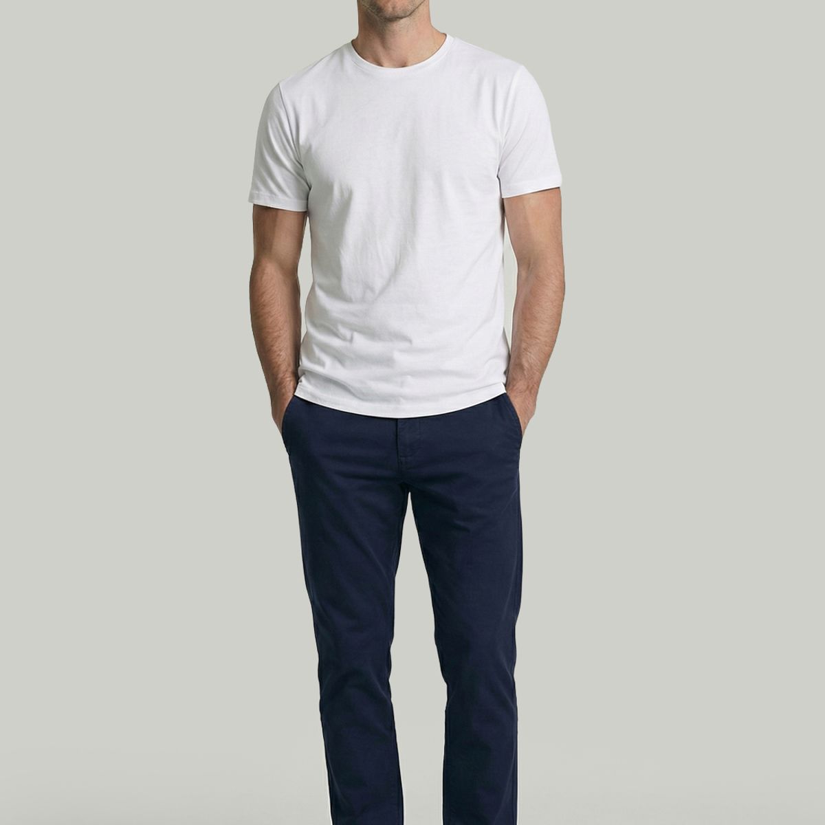 NEW MAN - Pantalon Lille Navy New Man