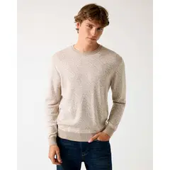 GUESS - Sweater Jarrod Cn Ao Jacquard Blanco