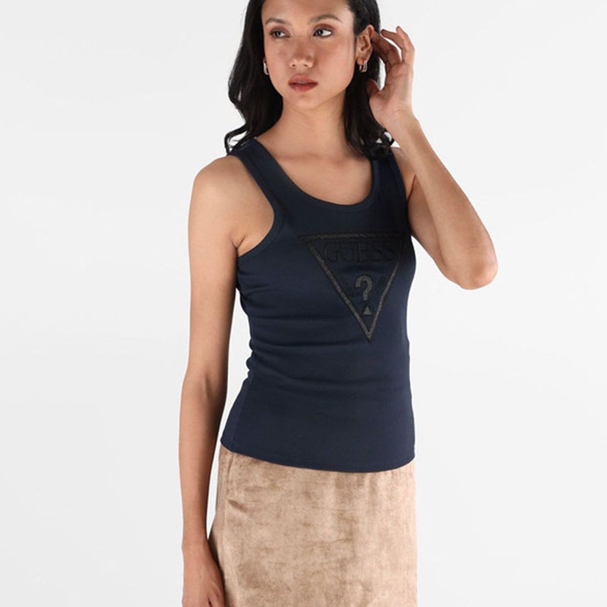 GUESS - Top Viviana Logo Tank Azul