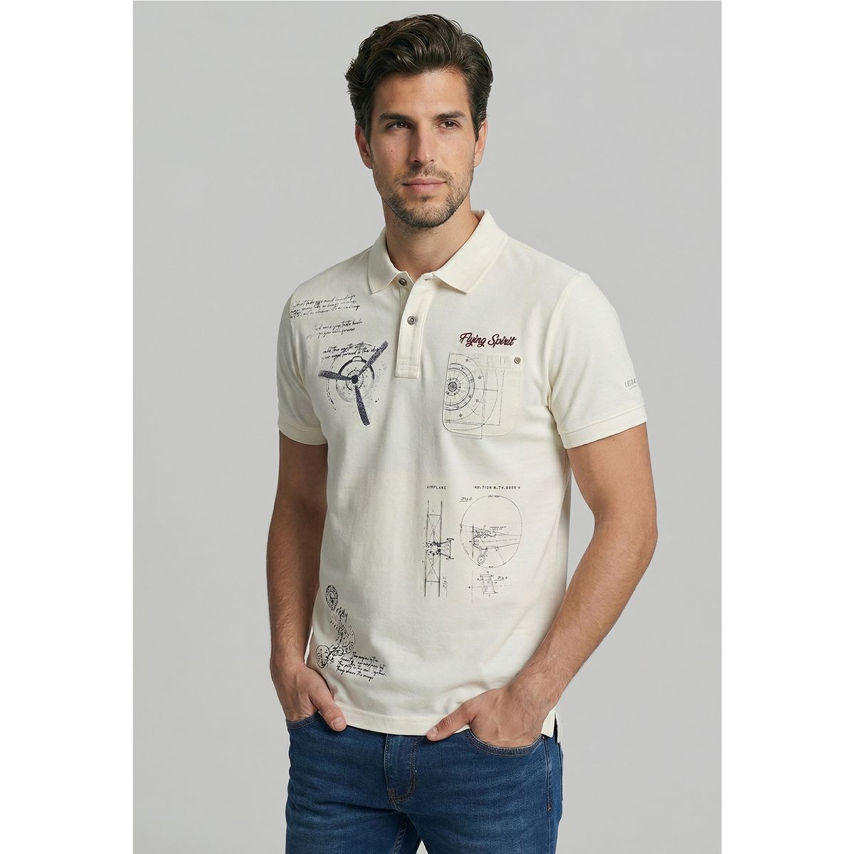 FEROUCH - Polera Burbank Ecru Ferouch