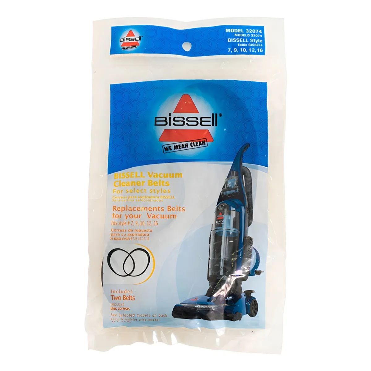 BISSELL - Correa Repuesto Bissell 32074 Negra para Aspiradora 2111V Goma Resistente