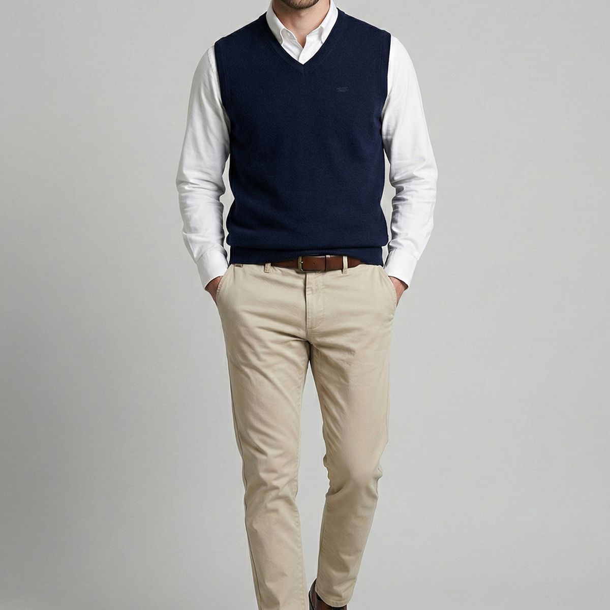 FEROUCH - V-Neck Vest Alaska Navy Ferouch