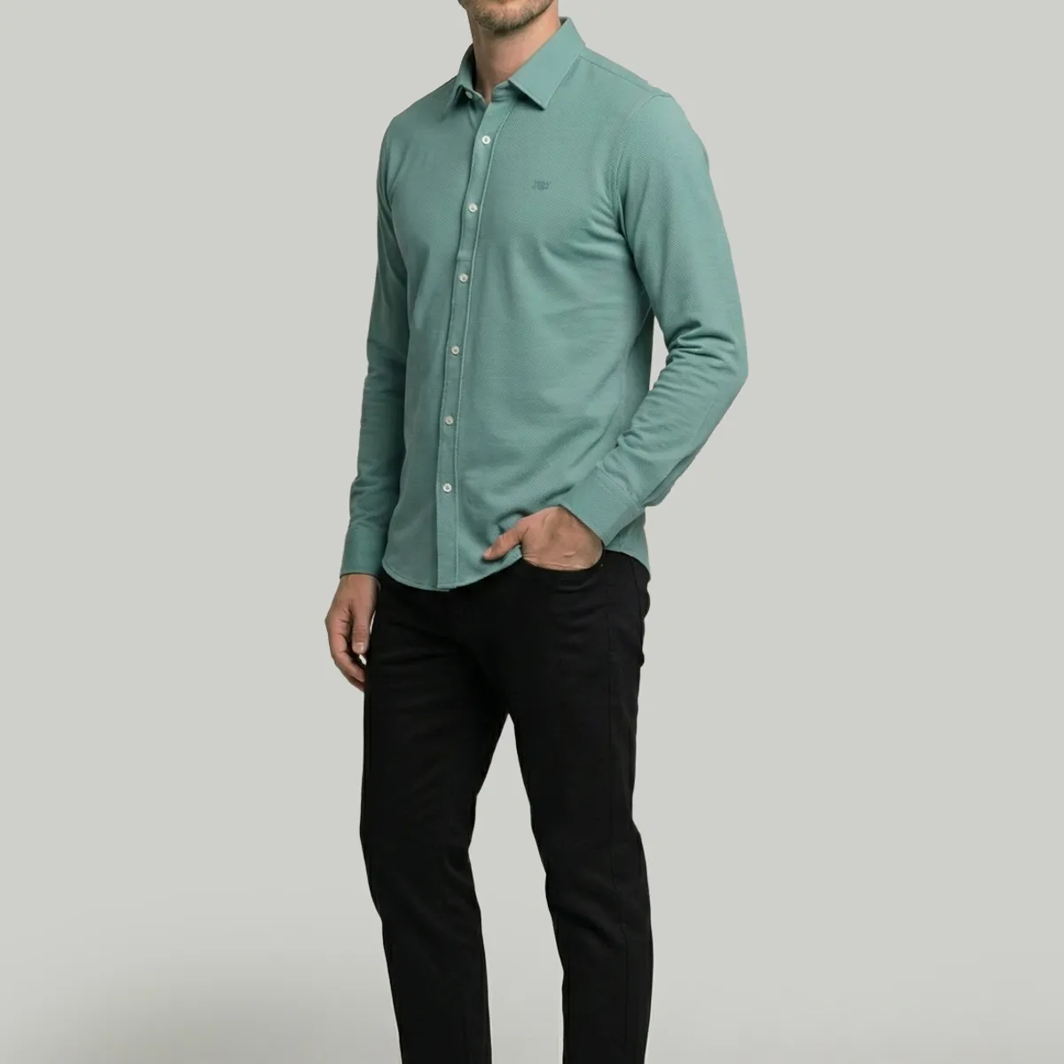 NEW MAN - Camisa Escocia Lt Green New Man