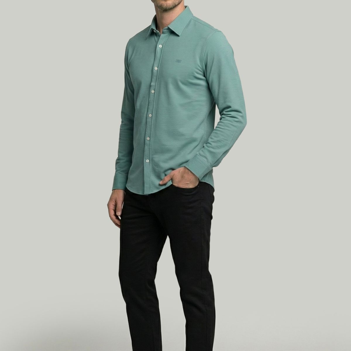 NEW MAN - Camisa Escocia Lt Green New Man