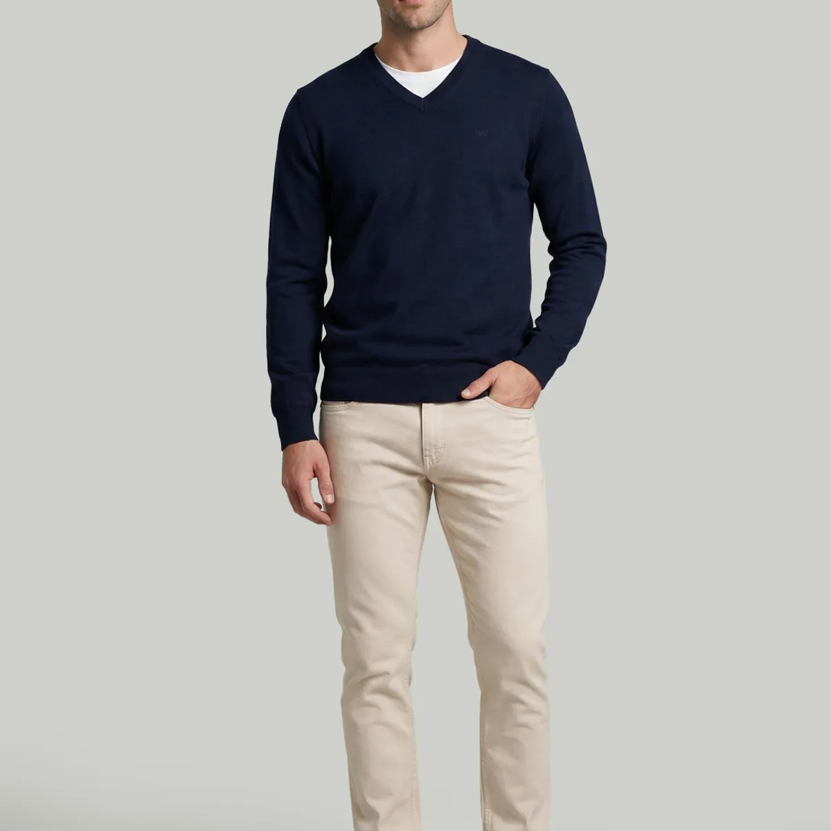 NEW MAN - Jeans Palma Ecru New Man