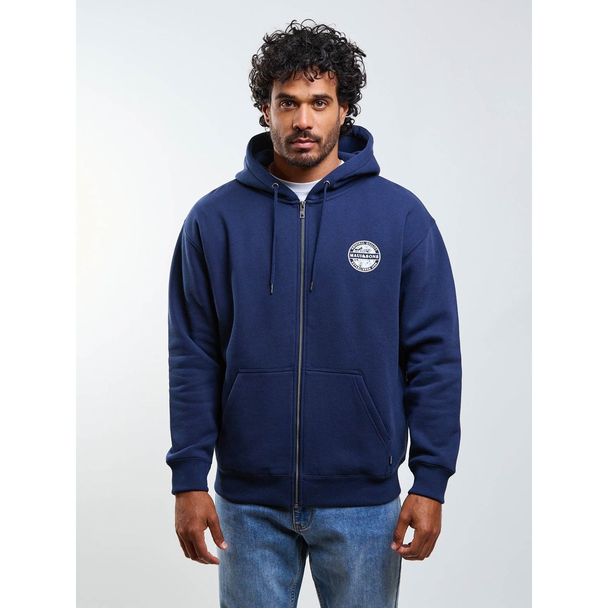 MAUI AND SONS - Poleron FZ Original Quality Azul Hombre Maui And Sons