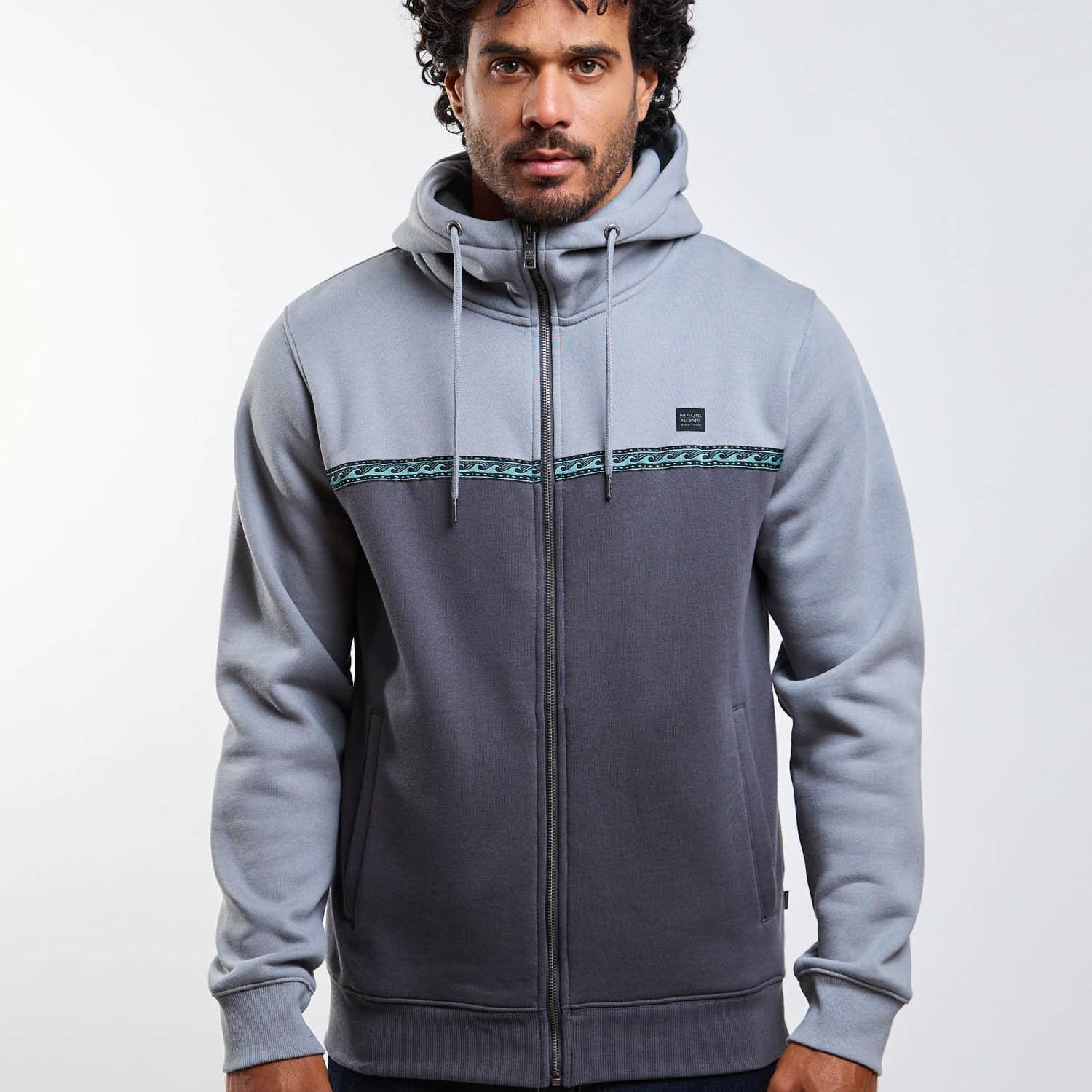 MAUI AND SONS Poleron FZ Solara Gris Hombre Maui And Sons