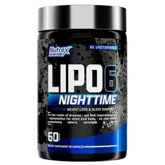 NUTREX RESEARCH - Lipo 6 Black Nighttime 60 Capsulas