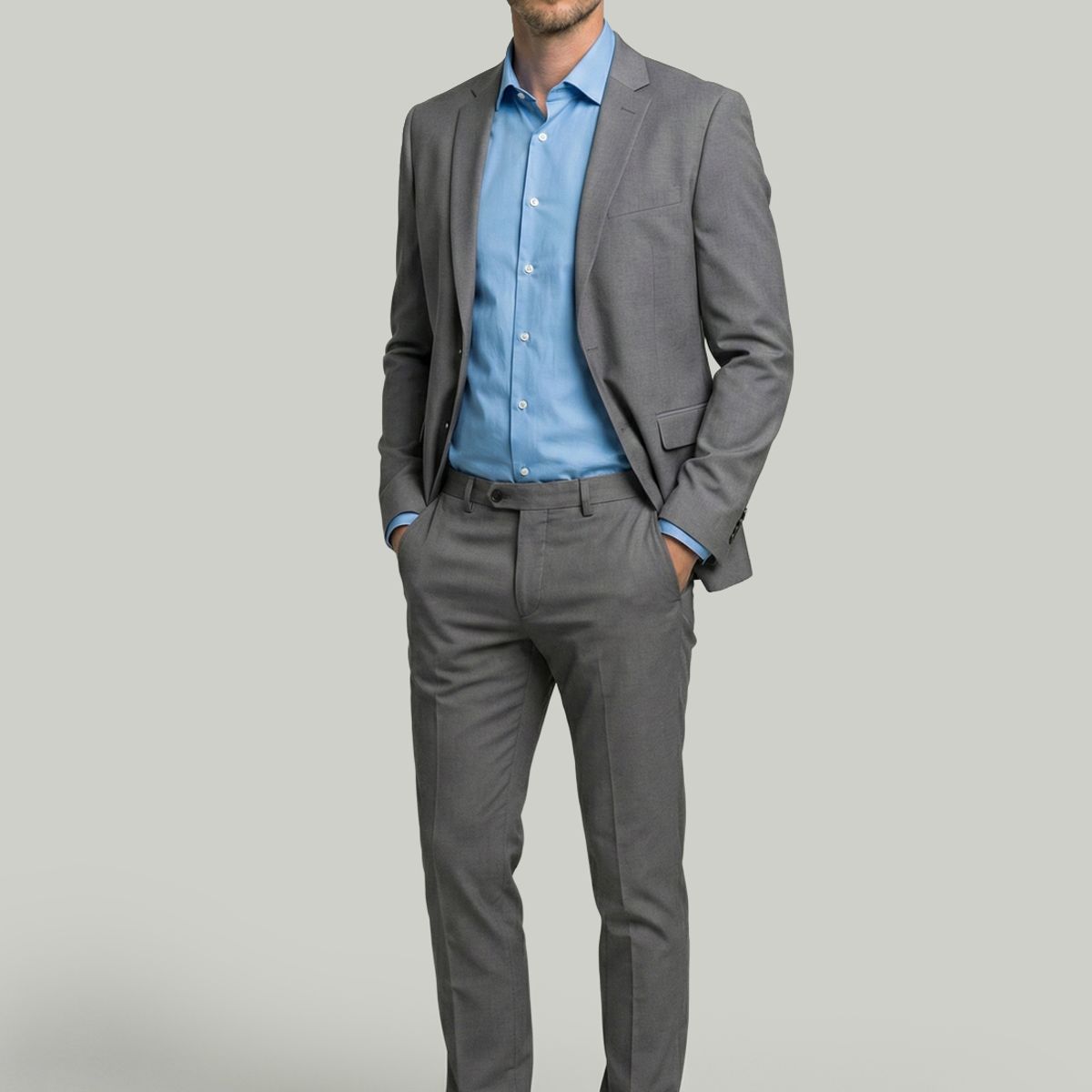 NEW MAN - Pantalón Cierto Grey New Man