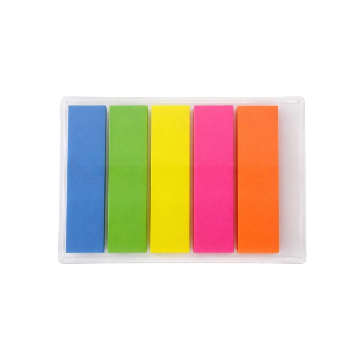 GENERICO - Banderitas Adhesivas tipo Post It - 5 Colores Punta Recta