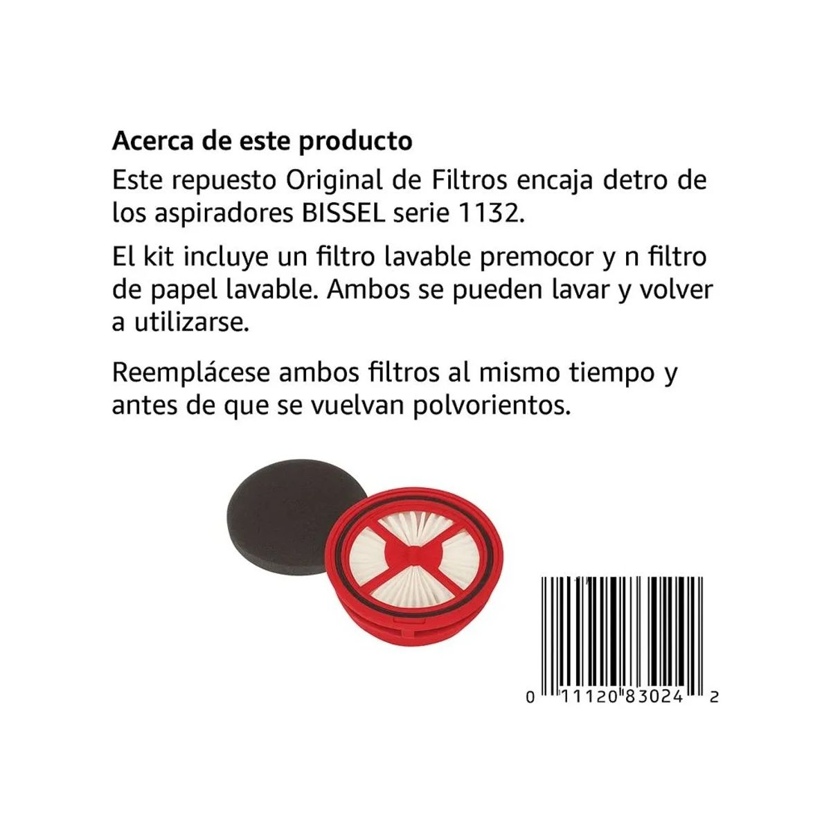 BISSELL - Filtro Aspiradora Bissell Serie 1132