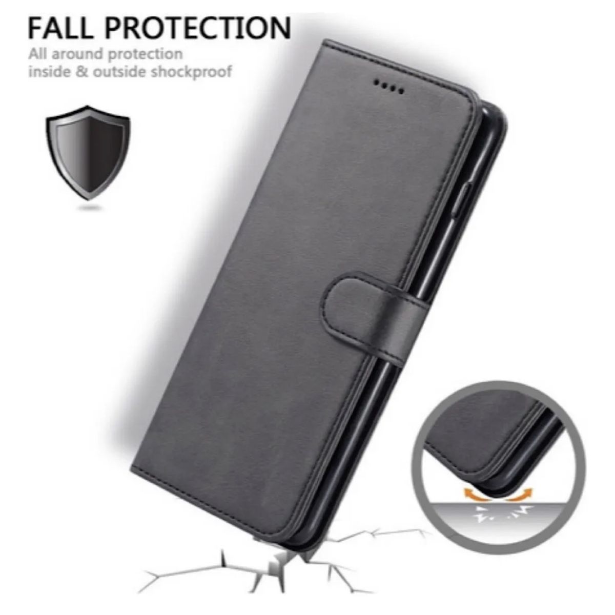 GENERICO - Carcasa Estilo Flip Cover Para Xiaomi 15T - Negro