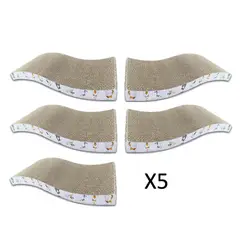 GENERICO - X5 Rascador De Cartón Para Gato + Sobre De Hierba Gatera