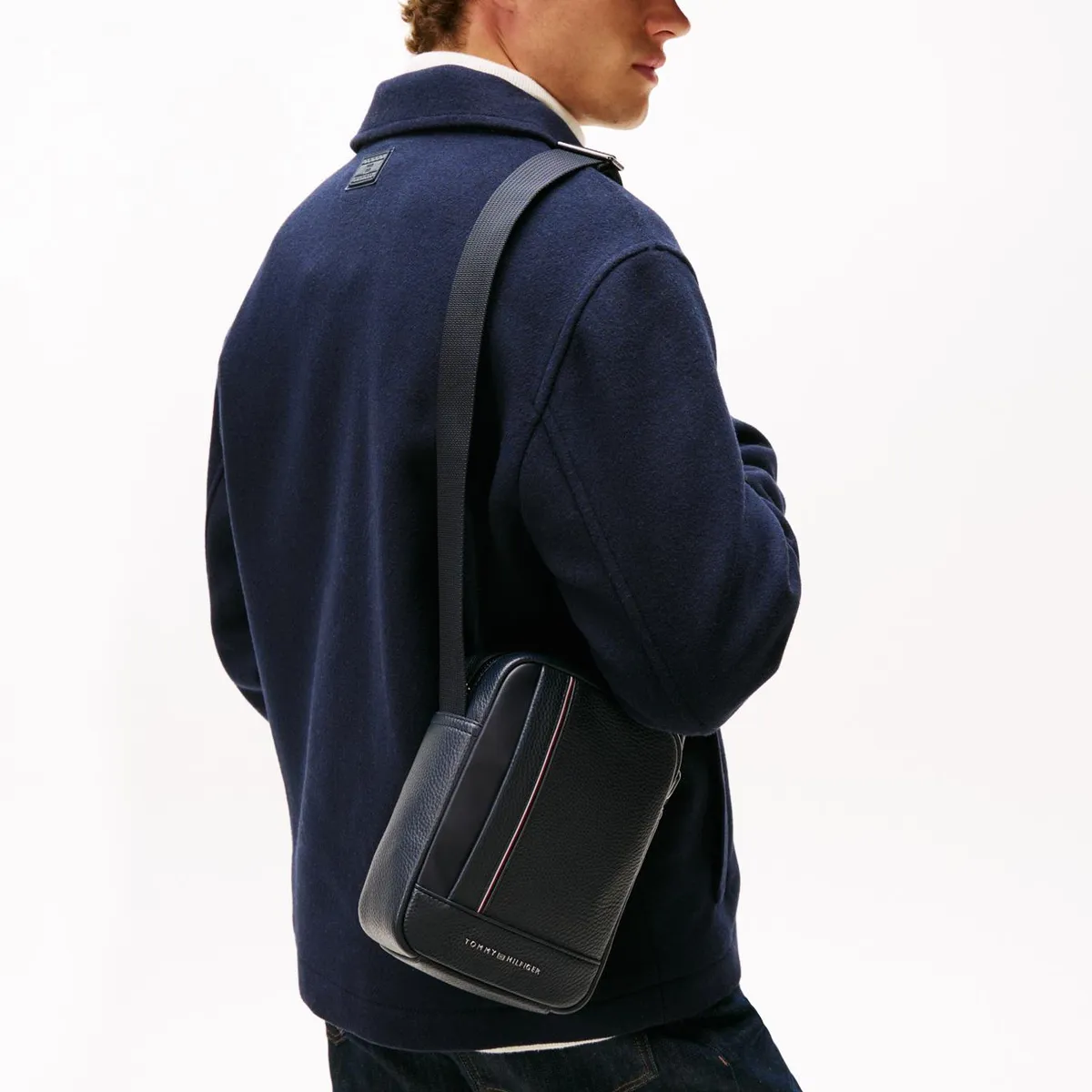 TOMMY HILFIGER - Bolso Reporter Con Logo Metálico Azul Tommy Hilfiger