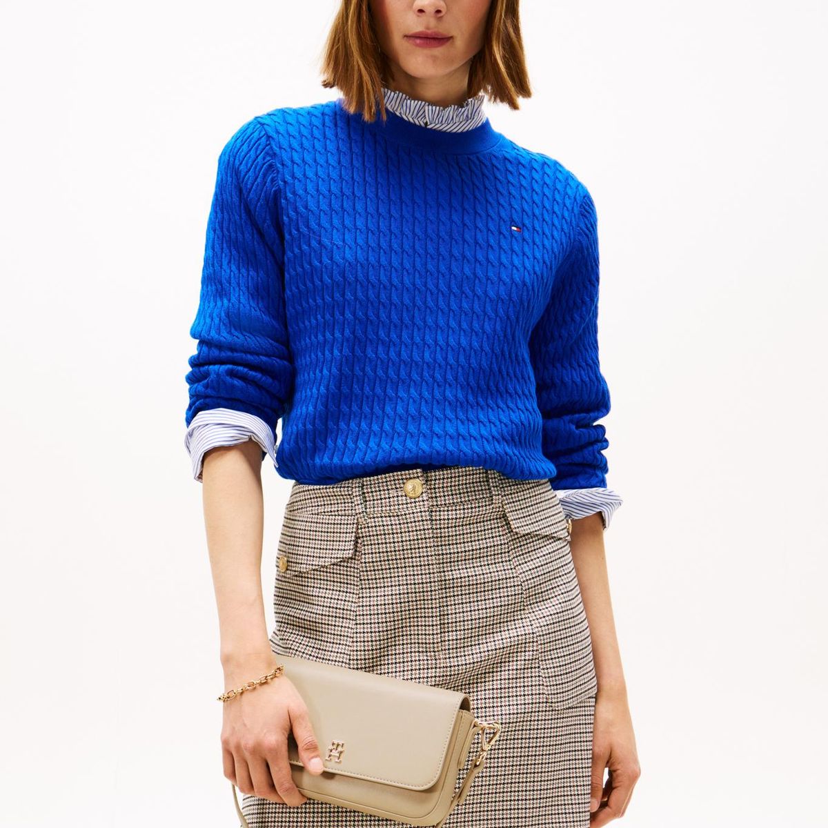 TOMMY HILFIGER - Bandolera Icon Convertible Beige Tommy Hilfiger