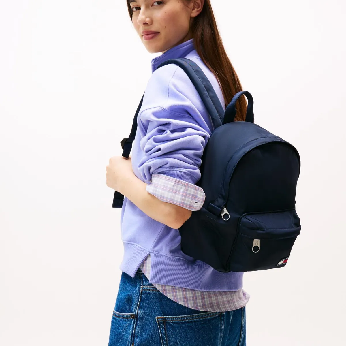 TOMMY HILFIGER - Mochila Daily Con Inscripción Azul Tommy Jeans