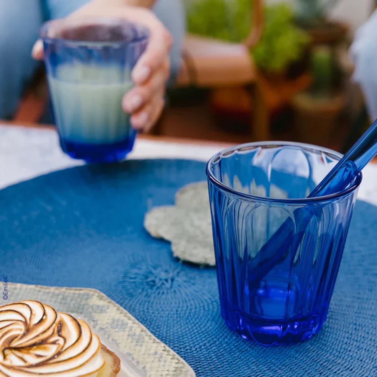 LA ROCHERE - SET DE 6 VASOS BAJOS ONDE AZUL – LA ROCHÈRE