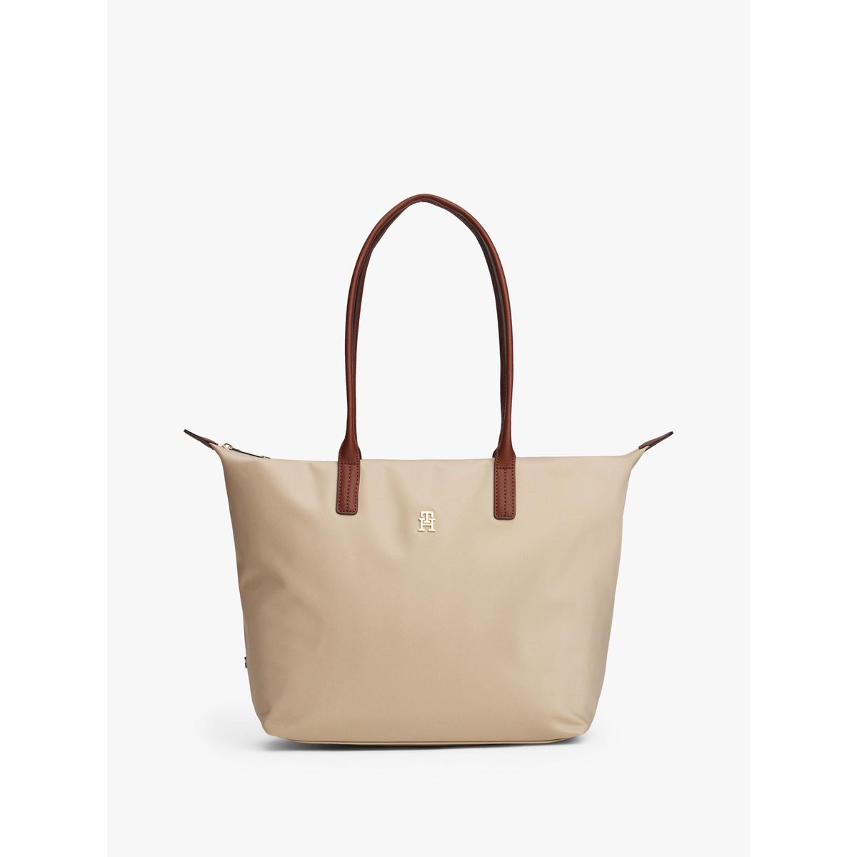TOMMY HILFIGER - Tote Con Monograma Th Beige Tommy Hilfiger