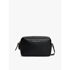 TOMMY HILFIGER - Bandolera Tonal Con Logo Negro