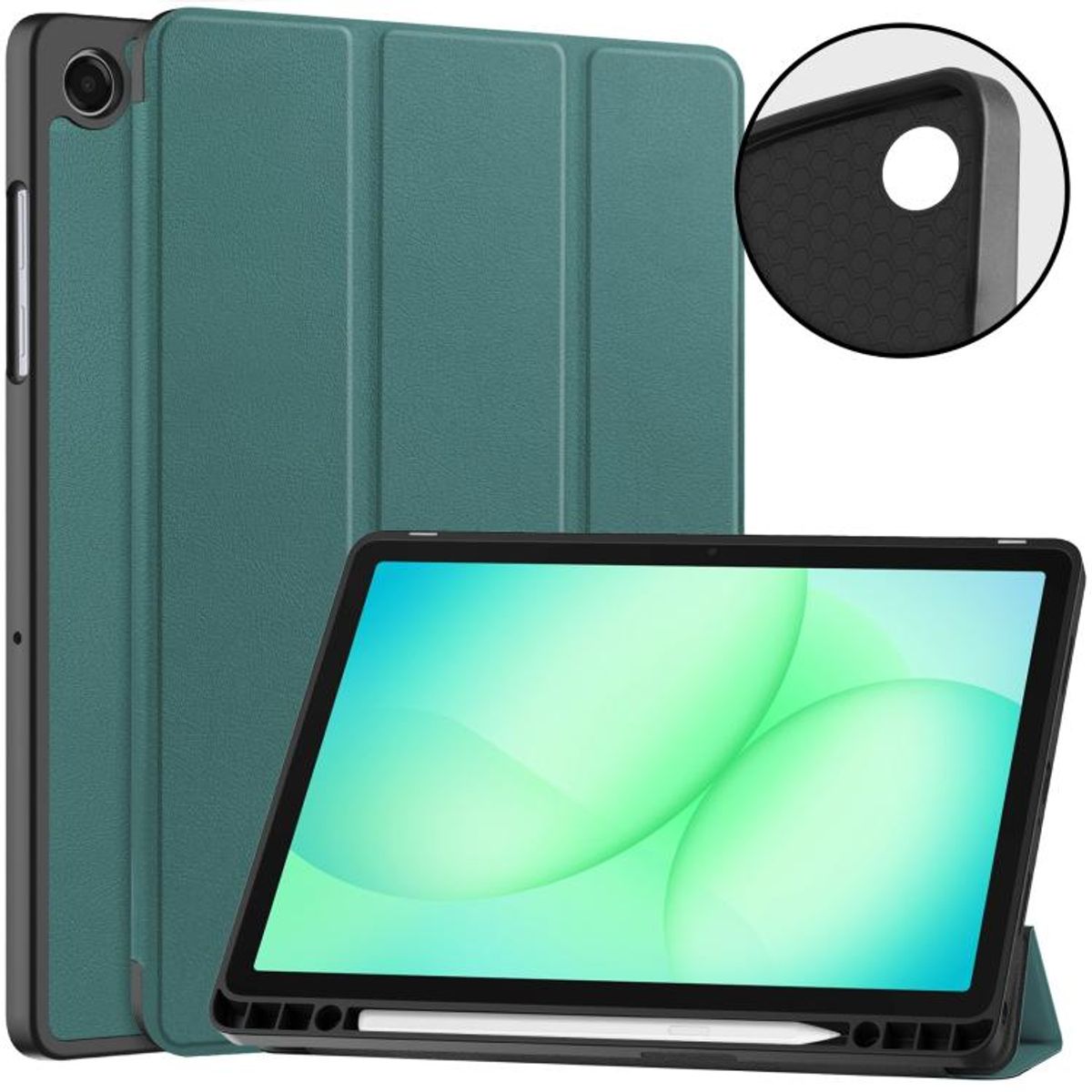 GENERICO - Carcasa Funda Para Samsung Galaxy Tab A11 Plus 11 Pulgadas Verde