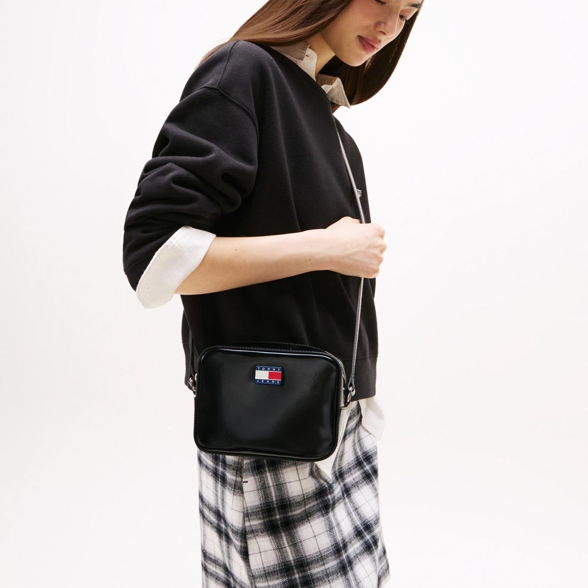 TOMMY HILFIGER - Crossover Latam Print Con Logo Negro Tommy Jeans