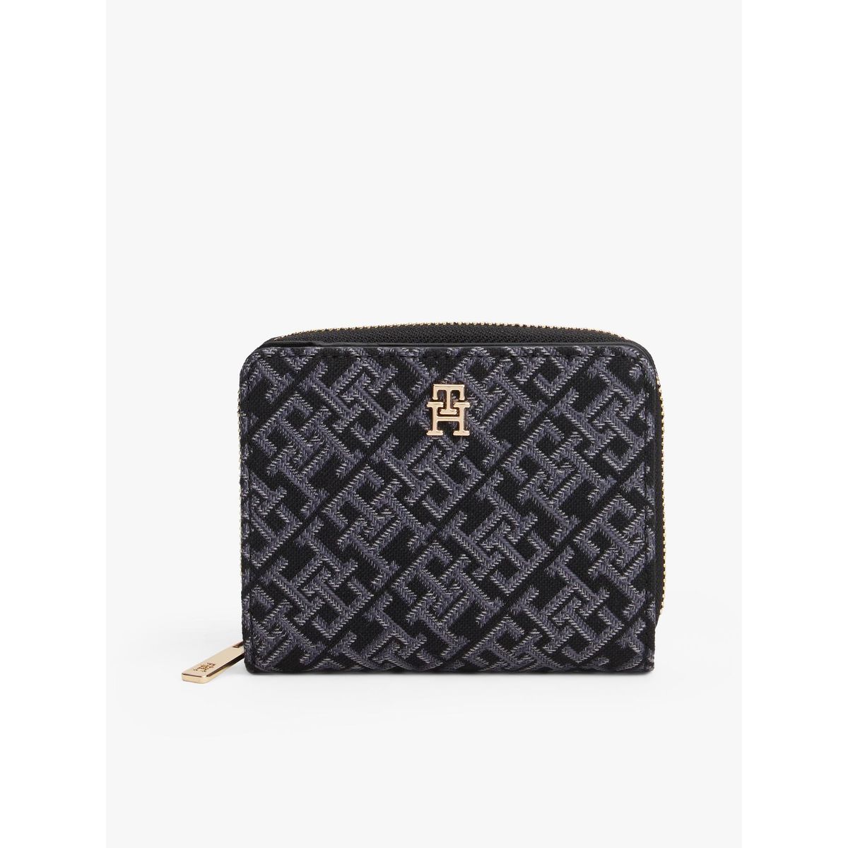 TOMMY HILFIGER - Billetera Icon Con Logo Y Cierre Negro Tommy Hilfiger