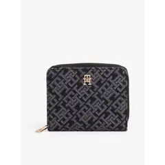 TOMMY HILFIGER - Billetera Icon Con Logo Y Cierre Negro